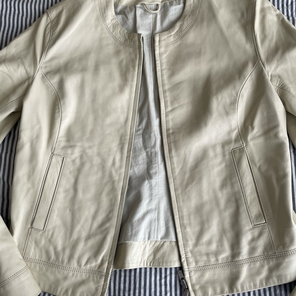 cK Leather Cream Bomber - Pristine! - Picture 2 of 6